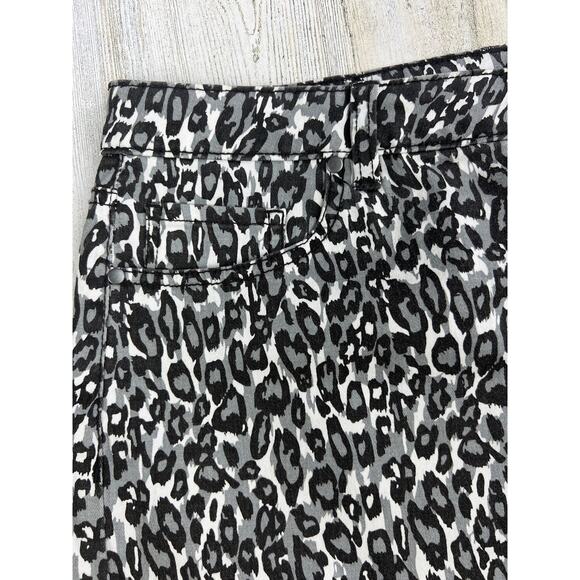 d. jeans Animal Leopard Print Denim Mini Skirt- Size Large - Picture 4 of 10